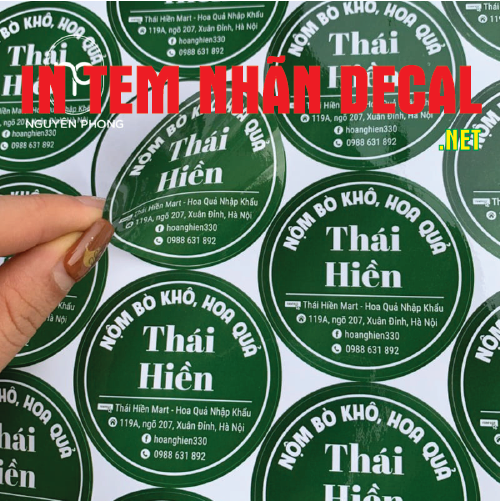 In tem nhãn tại in Kiến An Phát, tpHCM