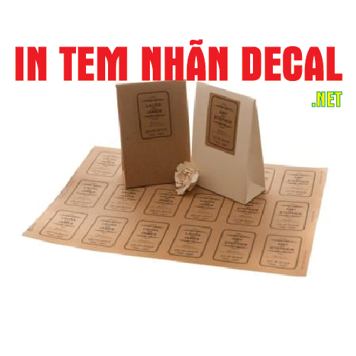Tổng quan in decal giấy kraft trên sản phẩm