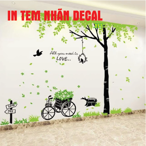 Công ty Kiến An Phát in decal dán tường nhiều mẫu mã đẹp