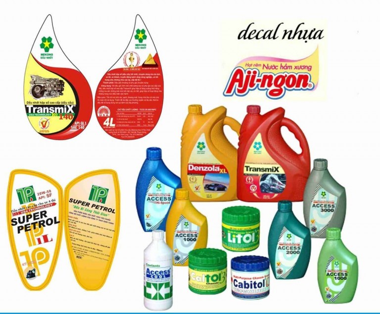 Chọn In decal nhựa làm nhãn dán sản phẩm