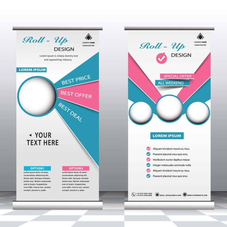 Chọn standee cuốn giá rẻ quảng cáo